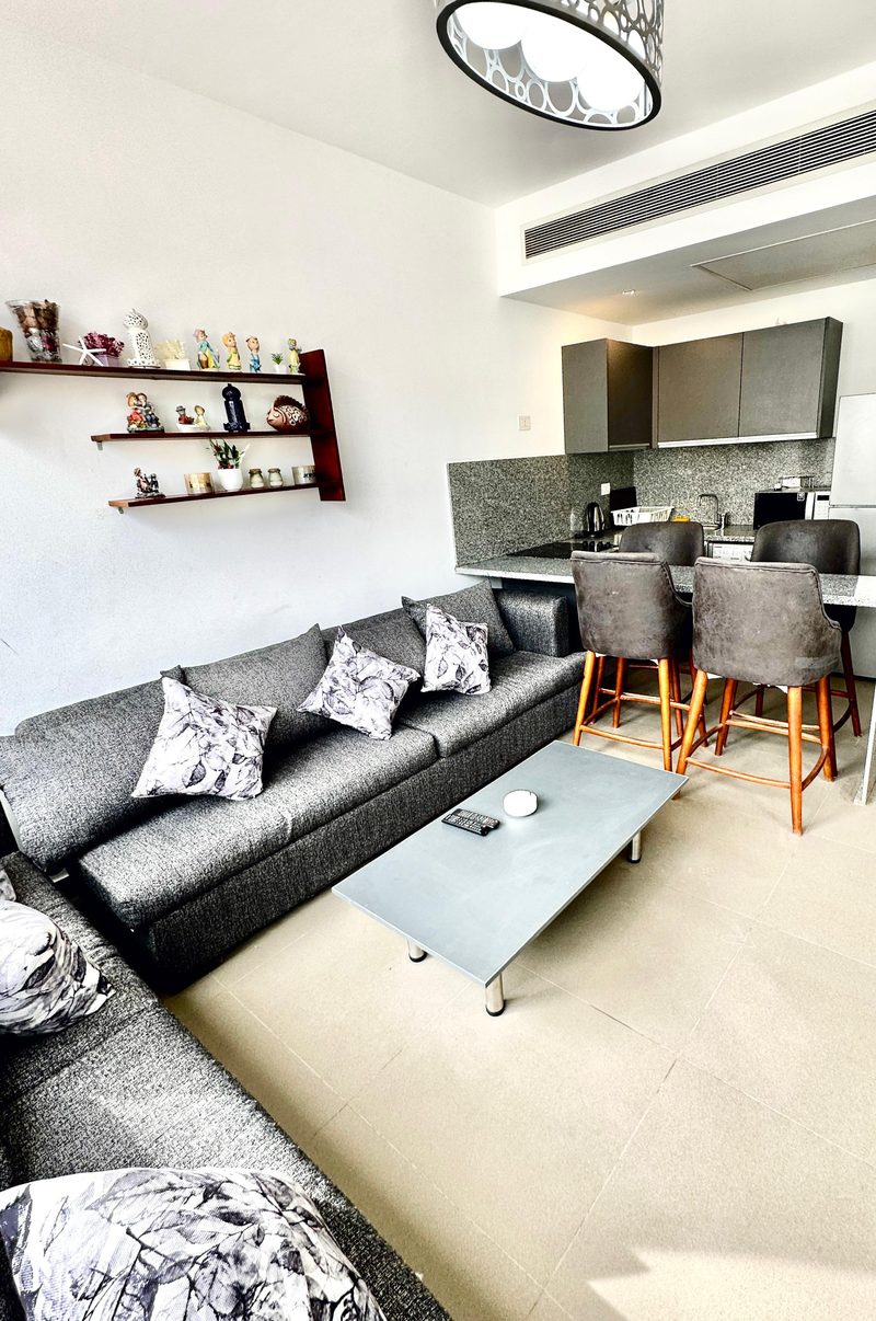 Sholan One Bedroom Pool View — living room